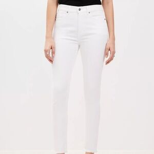 NWT LOFT Made and Loved  Curvy High Waist White Skinny Jeans Size 27/4